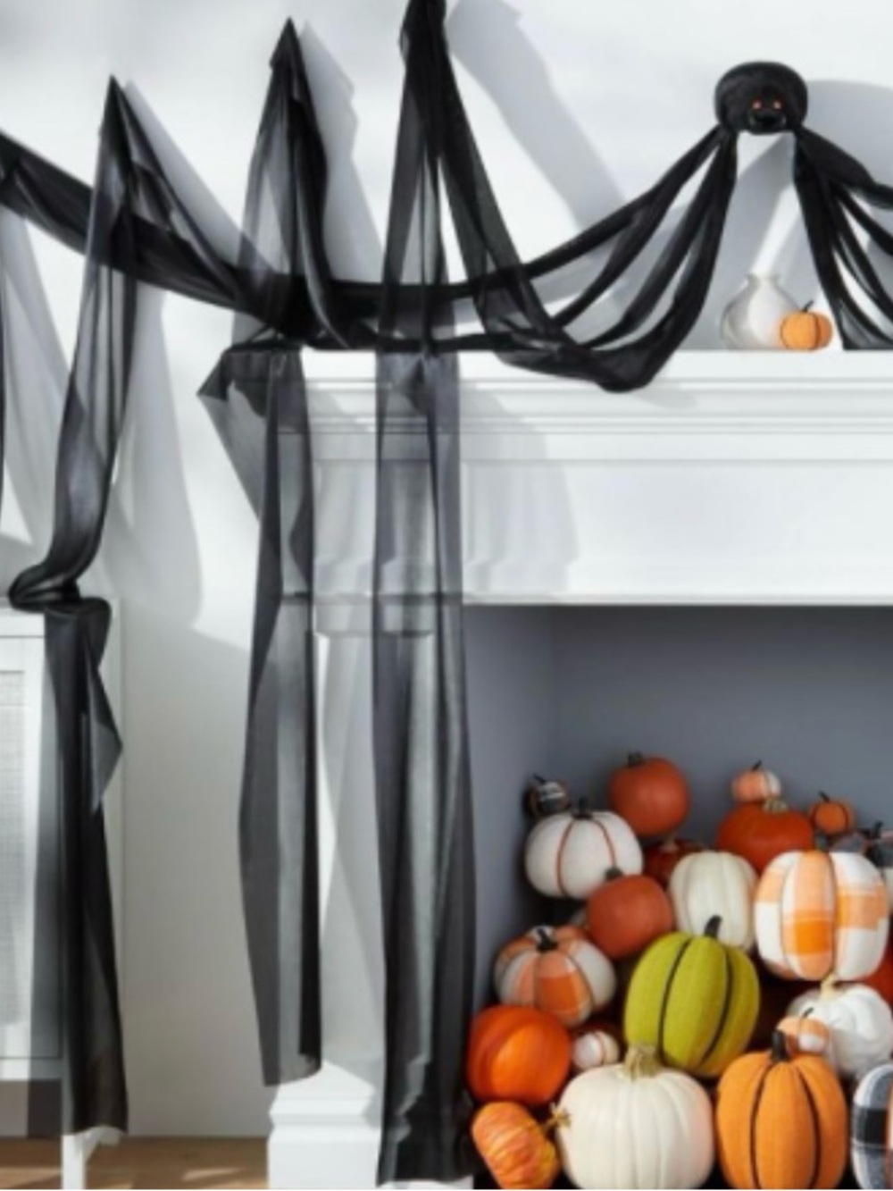 Hyde and Eek! Boutique Flowing Fabric Spider Halloween decoration.